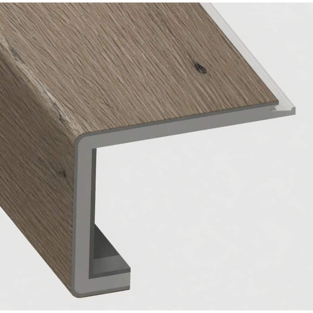 Basalt 2-3/8 in. Thick x 4 in. Width x 60 in. Length Rigid Core Square Stair Nose Vinyl Molding price history on PriceWatchPro