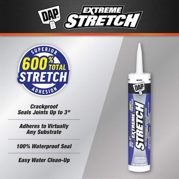 Extreme Stretch 10.1 oz. White Premium Crackproof Elastomeric Sealant (12-Pack)