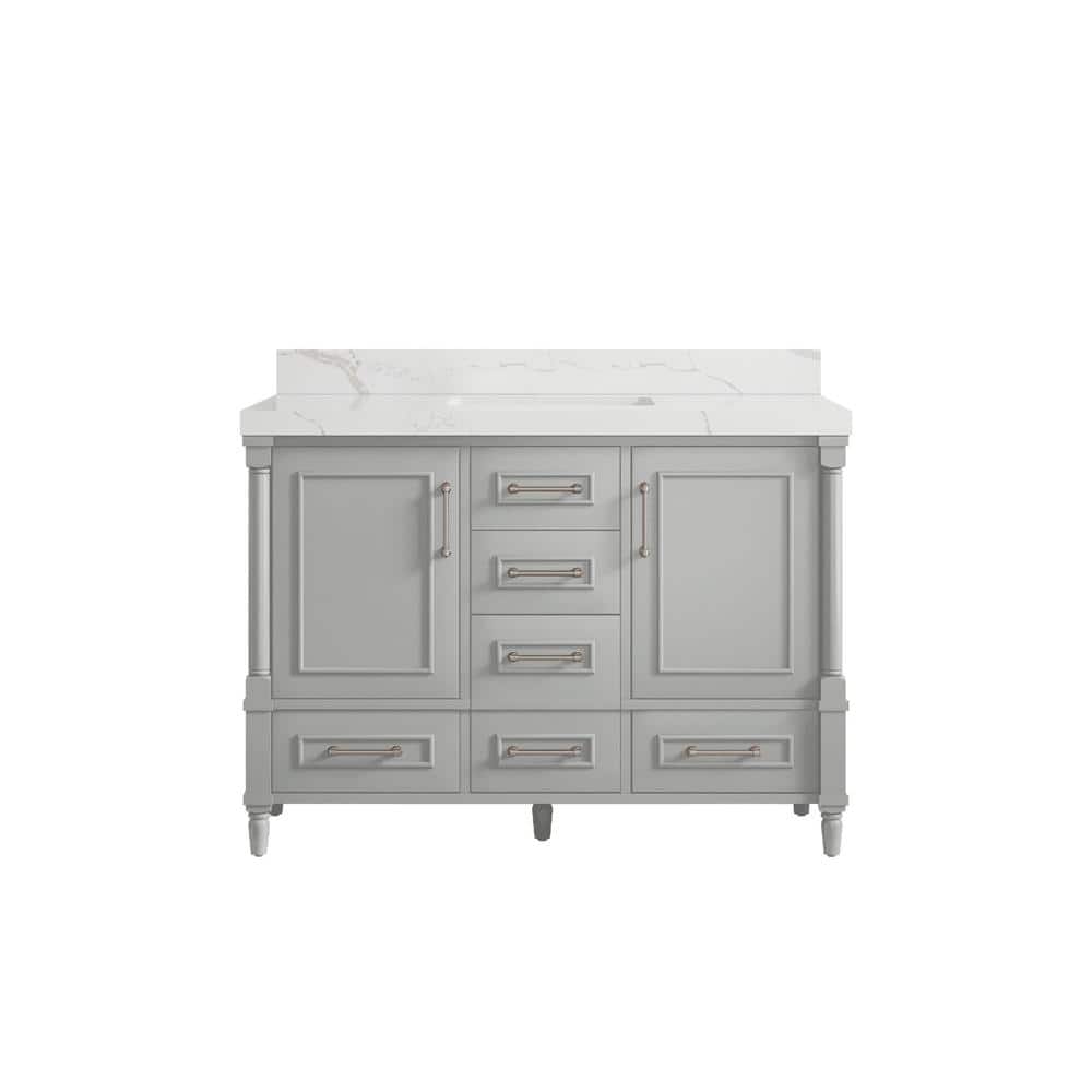 Hudson 48 in. W x 22 in. D x 36 in. H Bath Vanity in Conventry Gray with 2 in Calacatta Quartz Top price history on PriceWatchPro