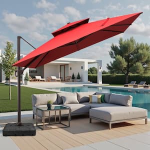 CLOUDFLY 11 x 11 ft. Cantilever Patio Umbrella and 260 lbs. 8