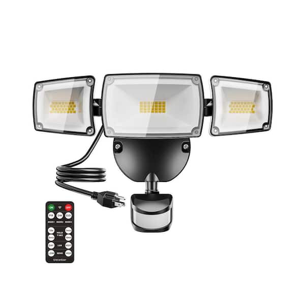 55W 500W Equivalent 5500 Lumen Motion Sensing Dusk to Dawn Daylight Flood Light IP65 Waterproof Wall Mounted 1 Pack