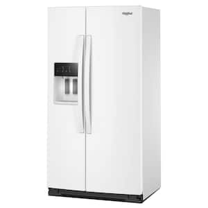 36 in. 20.55 cu. ft. Counter Depth Freestanding Side-by-Side Refrigerator in White with TruCool System