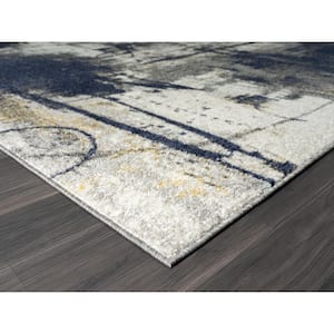 Solstice Grey 4 ft. x 6 ft. Abstract Area Rug