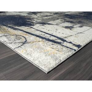 Solstice Grey 5 ft. x 7 ft. Abstract Area Rug