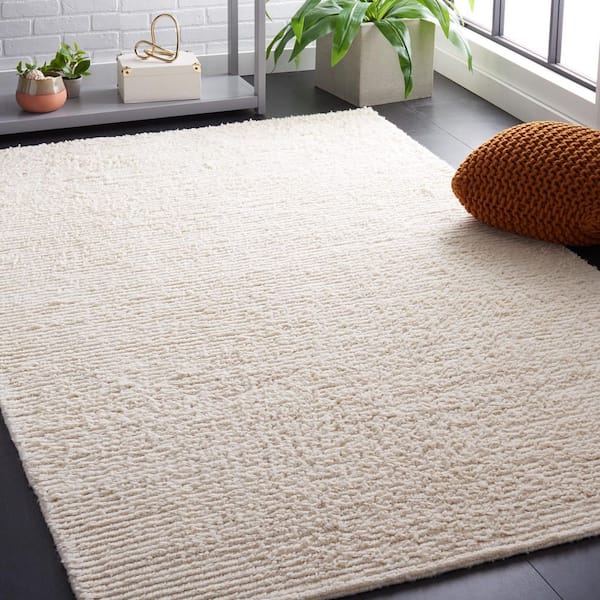 Casablanca 10 ft. x 14 ft. Ivory Marle Striped Area Rug