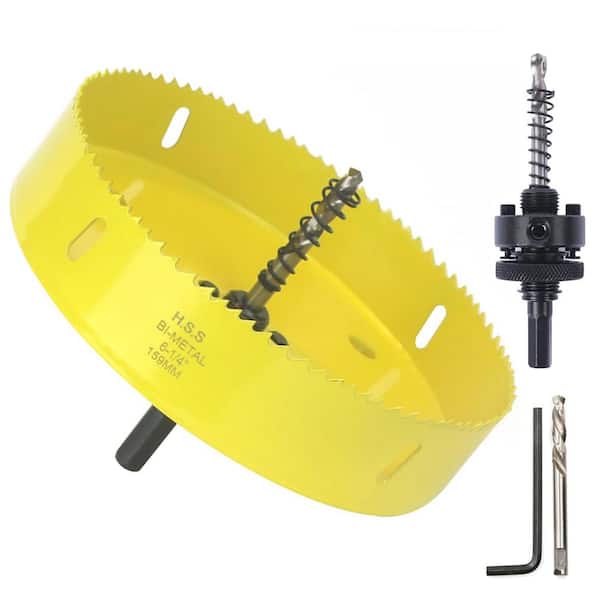 6-1/4 in. Bi-Metal Hole Saw for Wood Soft Metal Drywall Plasterboard Plywood with Arbor Mandrel