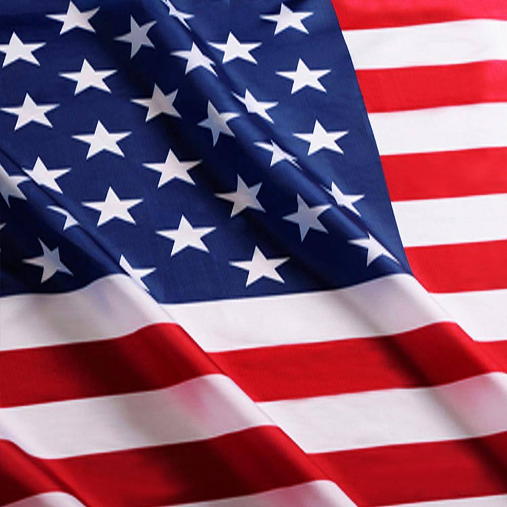 Patriotic 4x6 Foot American Flag Set with Brass Grommets