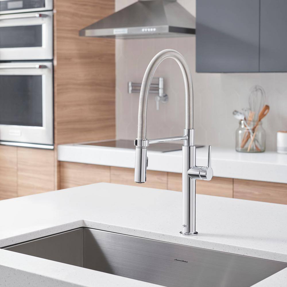 Chrome Semi-Pro Kitchen Faucet with Pull-Out Spray