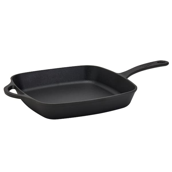 Jim Beam 10.5 Pre Seasoned Cast Iron Skillet for Grill, Gas, Oven,  Electric, Induction and Glass, Black