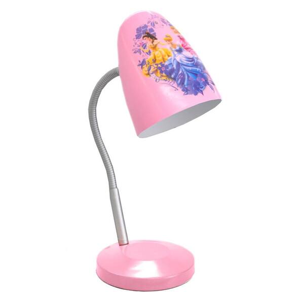 Disney 10 in. Princess Gooseneck White Desk Lamp-DISCONTINUED