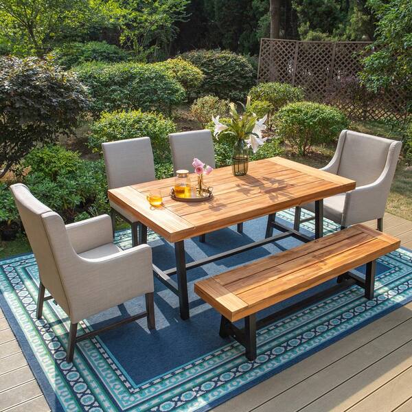 6 piece padded patio set