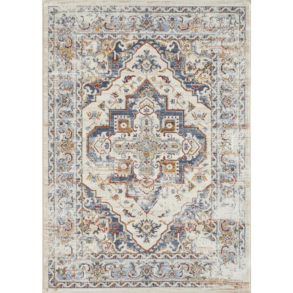 Alsbrooke Bartleigh Cream 9 ft. 10 in. x 12 ft. 10 in. Oriental Polypropylene Area Rug price history on PriceWatchPro