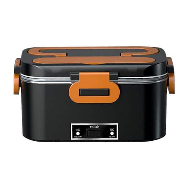 Electric Heated Lunch Box with 2 Pack 1.8L Containers, Fast Heating for Car, Truck, Office & Home, 12V/24V/110V