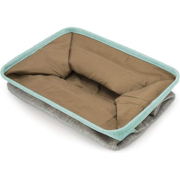 Sorbus 15 in. H x 10 in. W x 9 in. D Teal Fabric Cube Storage Bin