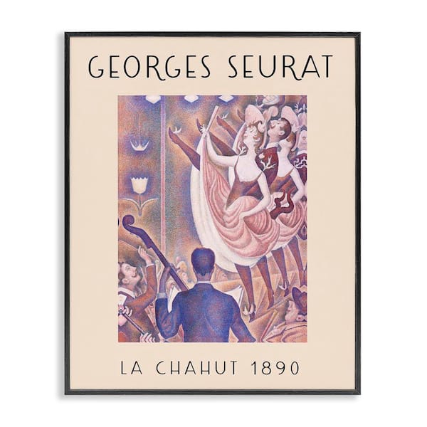 Stupell Industries Classic Seurat Poster by Daphne Polselli Black Framed People Giclee Art Print 20 in. x 16 in.
