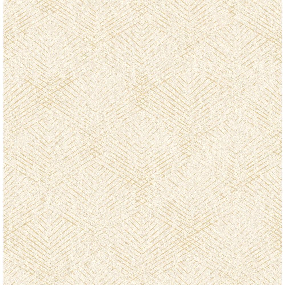 Brewster Tangent Gold Geometric Paper Strippable Roll Wallpaper (Covers ...