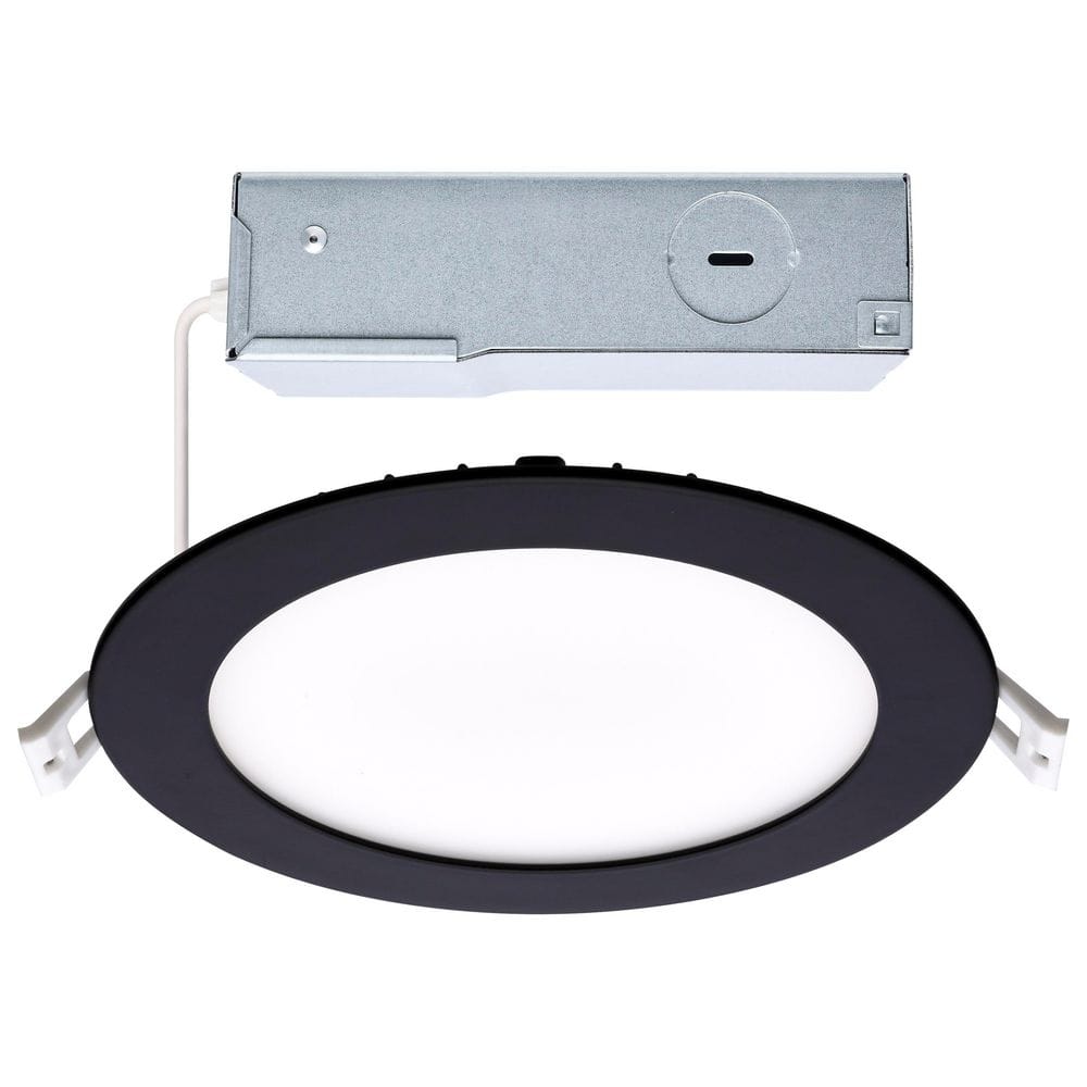 6 in. Round Black Adjustable CCT Canless Direct Wire Dimmable Remote Driver Integrated LED Recessed Light Trim price history on PriceWatchPro