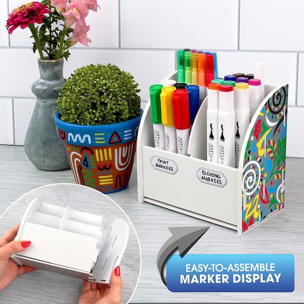 ArtSkills Marker Set with Desk Organizer Caddy-Alcohol Markers ArtSkills Marker Set with Desk Organizer Caddy-Alcohol Markers