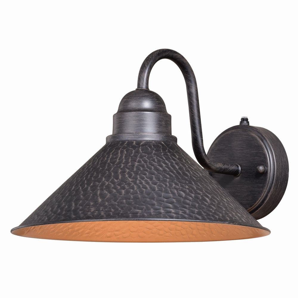 Aged Iron 14" Industrial Outdoor Wall Sconce