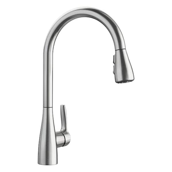Blanco Atura Single-Handle Pull-Down Sprayer Kitchen Faucet in Stainless Steel