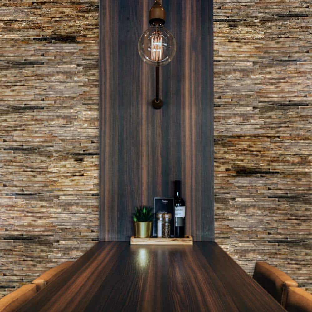 Natural Finish Stacked Boat Wood Mosaic Wall Tile