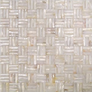 Beige 11.8 in. x 11.8 in. Pearl Polished Natural Shell Mosaic Tile (19.34 sq. ft./Case)