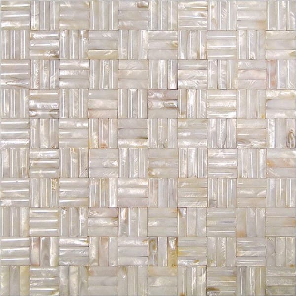 Apollo Tile Beige 11.8 in. x 11.8 in. Pearl Polished Natural Shell Mosaic Tile (19.34 sq. ft./Case)