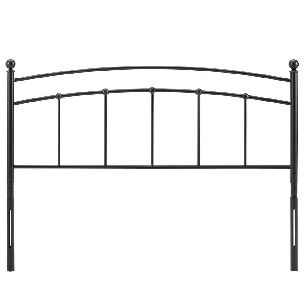 Abigail Black Full Metal Headboard with Adjustable Height