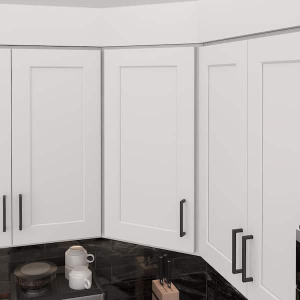 24 in. W x 12 in. D x 30 in. H Ready to Assemble Wall Corner Kitchen Cabinet in White