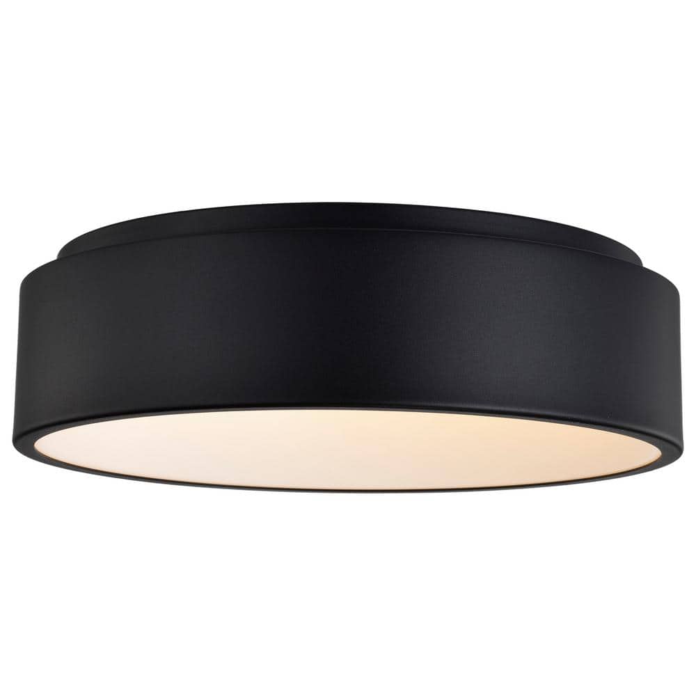 Orbit Modern Black Acrylic LED Flush Mount Light