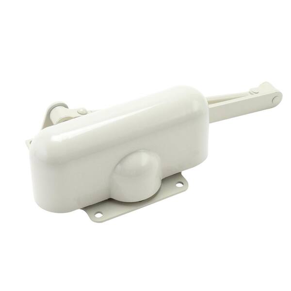 Light-Duty Ivory Aluminum Residential Hold-Open Door Closer Light-Duty Ivory Aluminum Residential Hold-Open Door Closer