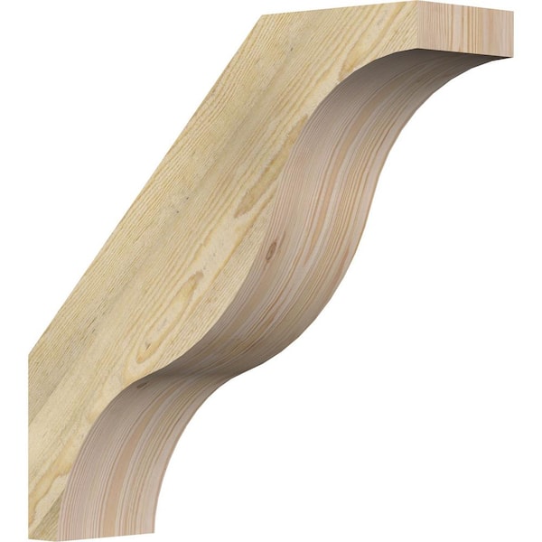 Ekena Millwork 6"W x 22"D x 22"H Funston Rough Sawn Knee Brace, Douglas Fir