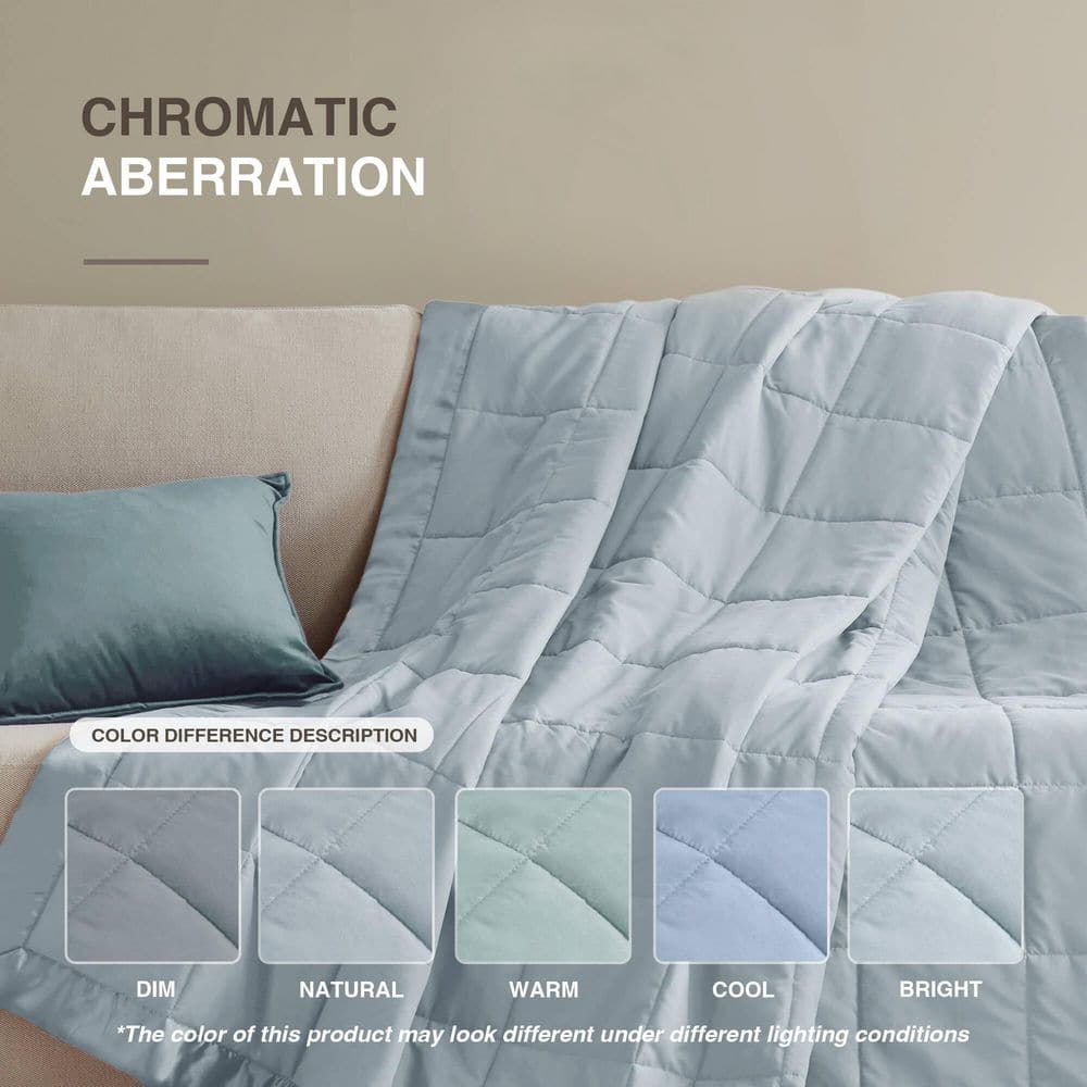 King Blue Satin Trim Down Alternative Blanket