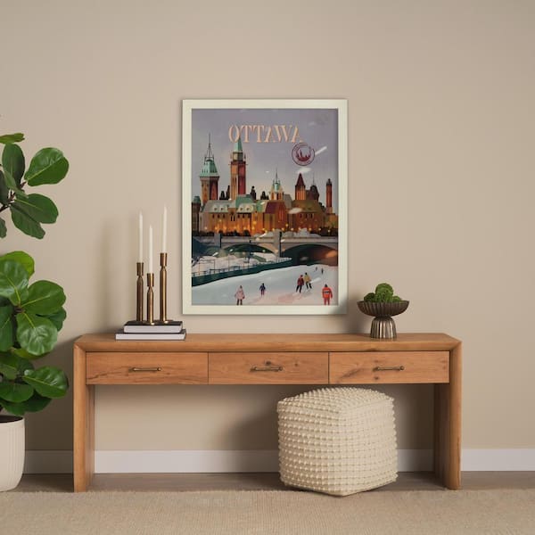 Ottawa Go Series Brown Framed Wall Art 43 in. x 33 in.