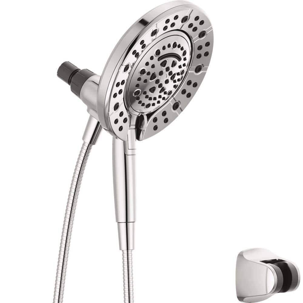 Delta In2ition 7-Spray Patterns 1.75 GPM 7.88 in. Wall Mount Dual Shower Heads in Chrome