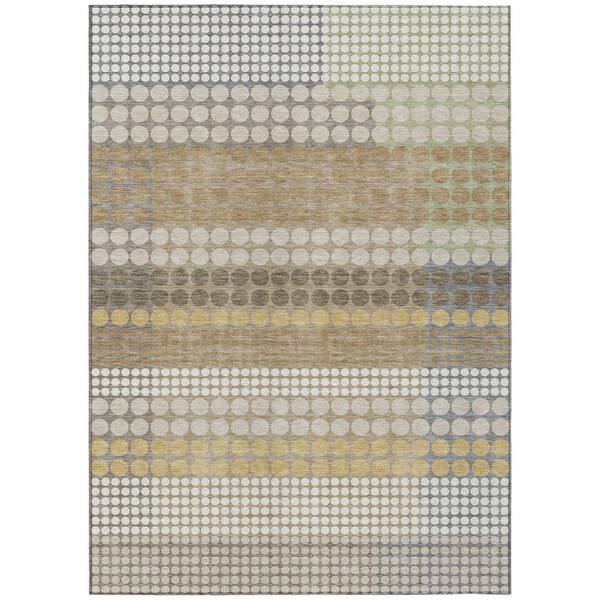 Chantille Machine Washable Indoor/Outdoor Abstract ACN2445 Beige 3 ft. x 5 ft. Area Rug