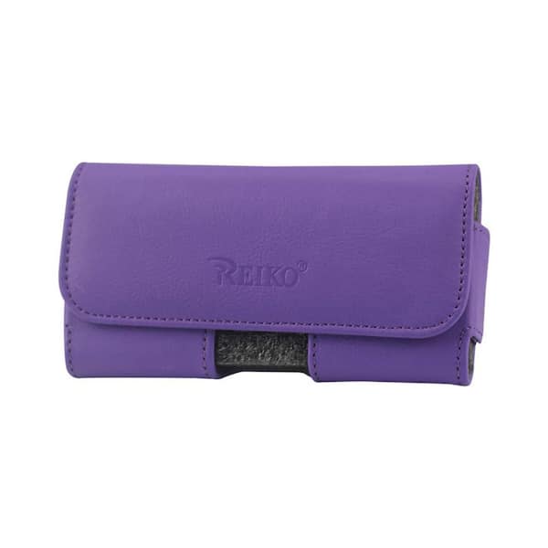 REIKO Medium Horizontal Leather Holster in Purple