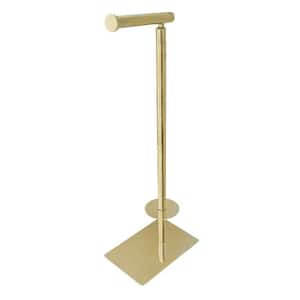 Claremont Free Standing Toilet Paper Holder in Polished Brass