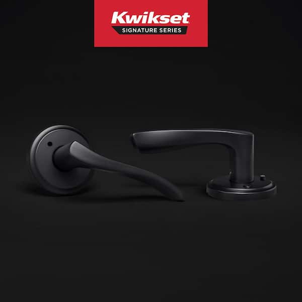 Kwikset Sedona Matte Black Bedroom Bathroom Privacy Door Handle
