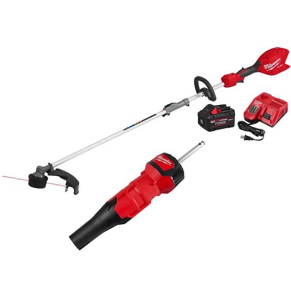M18 FUEL 18V 16 in. Brushless Cordless Battery Powered QUIK-LOK String Trimmer 8.0 Ah FORGE Kit w/ Blower Attachment