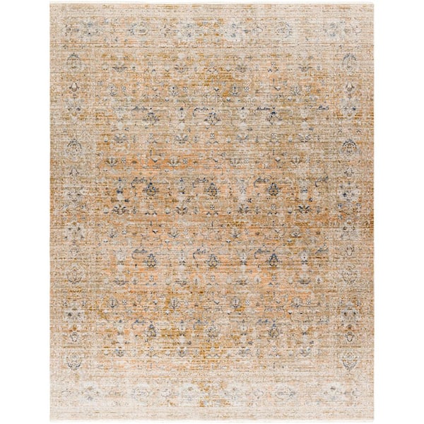Becki Owens Margaret Brown Damask 8 ft. x 10 ft. Washable Indoor/Outdoor Area Rug
