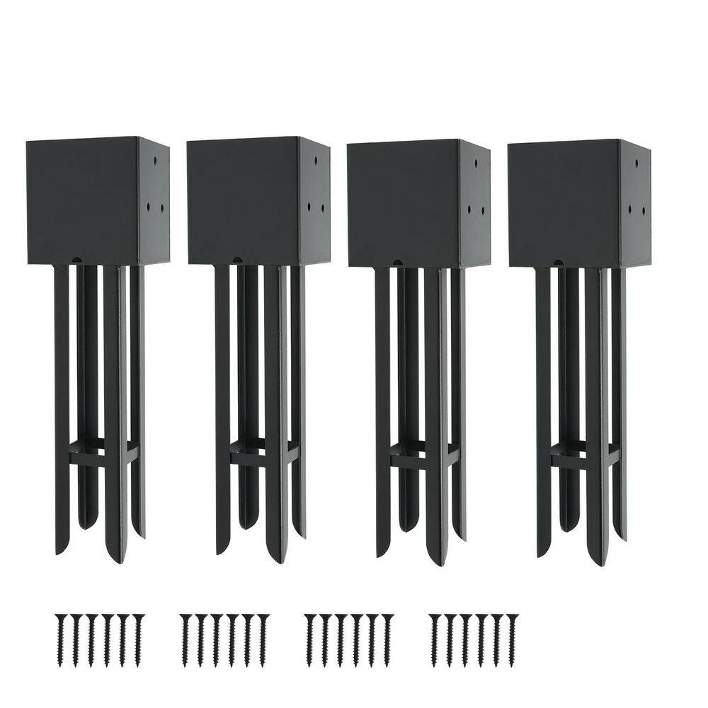"4 Pcs 4x4 Concrete Post Anchor(Actual 3.6""x3. 6"") Wet Concrete Foundation Post Base Holder for Fence, Railing, Pergola" price history on PriceWatchPro