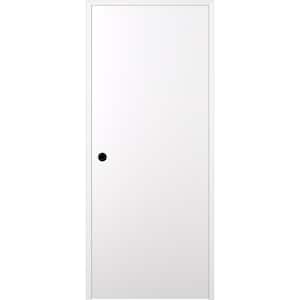 32 in. x 80 in. Smart Pro Right-Hand Solid Composite Core Polar White Prefinished Wood Single Prehung Interior Door