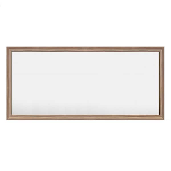 Apmir 60 in. W x 28 in. H Rectangular Aluminum Alloy Framed and Tempered Glass Wall Bathroom Vanity Mirror in Dark Brown Wood