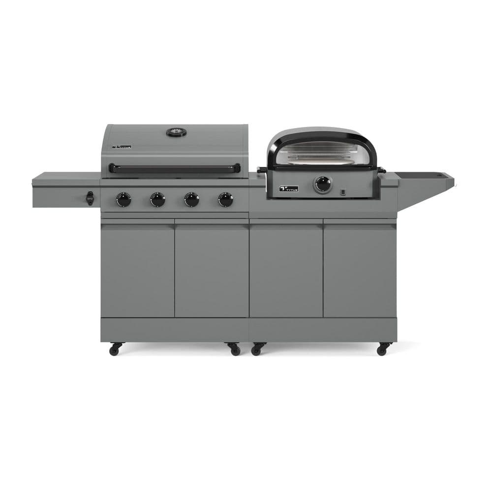Modular Duo with 4-Burner Gas Grill and Gas Pizza Oven