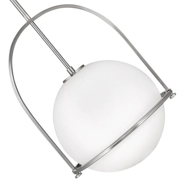 HINKLEY - Somerset 1-Light Brushed Nickel Shaded Pendant Light