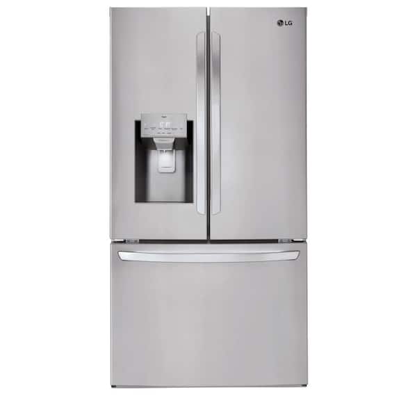 28 cu. ft. 3 Door French Door Refrigerator with Ice and Water Dispenser and Craft Ice in PrintProof Stainless Steel