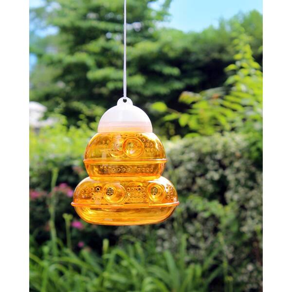 3pcs Garden Flying Wasp Trap Reusable Mini Flower Shaped Outdoor Pest Control 