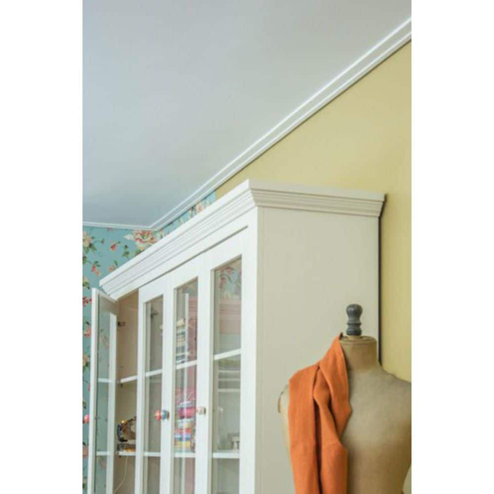 Primed White Polystyrene Crown Moulding Set of 4