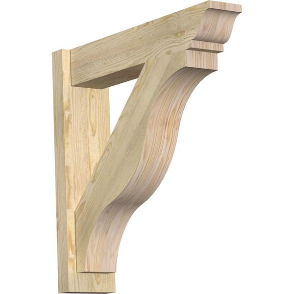 Ekena Millwork 6 in. x 26 in. x 26 in. Douglas Fir Fuston Traditional Rough Sawn Outlooker
